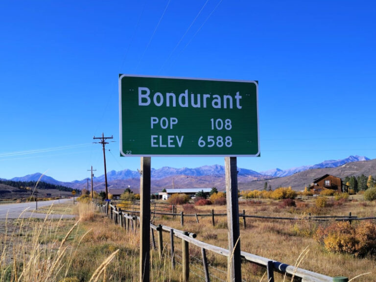Bondurant Wyoming Sign