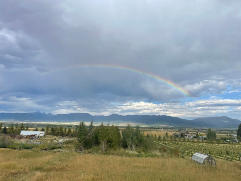 Rainbow over Victor Idaho