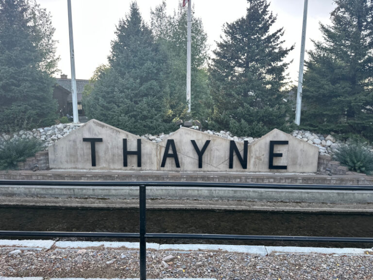 Thayne Wyoming Sign Star Valley Wyoming